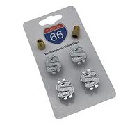 Juego de 4 Tapas de válvula + 2 adaptadores para Bicicleta, Estilo Cromado, Adecuado para Cualquier Coche, Motocicleta y Bicicleta