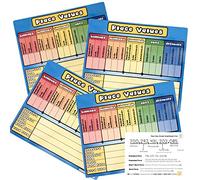 Juego de 4 tapetes de borrado en seco para práctica de matemáticas, coloridos, para enseñar valores de lugares de billones a lugares decimales con guía de estudiante/muestra