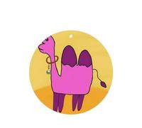 Juego de 4 tarjetas ambientadoras para coche, diseño de camello en el desierto de dibujos animados, para colgar en el armario, baño, ambientadores de coche, de larga duración