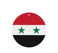 Juego de 4 tarjetas aromáticas para colgar en el armario, baño, ambientadores de coche de larga duración con la bandera de la República Árabe Siria