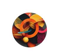 Juego de 4 tarjetas aromatizantes de coche con superposición de formas de color, para colgar en el armario, baño, ambientadores de coche, de larga duración