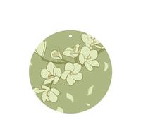 Juego de 4 tarjetas aromatizantes para coche, diseño de Begonia de dibujos animados, para colgar en el armario, baño, ambientadores de coche, de larga duración
