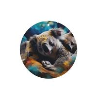 Juego de 4 tarjetas aromatizantes para coche, diseño de koala durmiendo, madre e hijo, para colgar en el armario, baño, ambientadores de coche, de larga duración