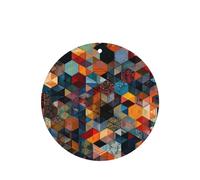 Juego de 4 tarjetas aromatizantes para coche, diseño de mosaico geométrico, tarjetas perfumadas para armario, baño, ambientadores de coche, de larga duración