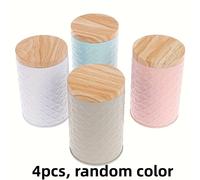 Juego de 4 tarros de almacenamiento de color aleatorio con de metal a , perfectos para guardar llaves, joyas y artículos pequeños