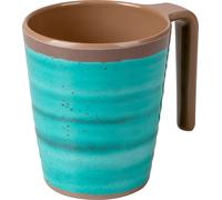 Juego de 4 tazas de melamina 400 ml azul/marrón bo-camp