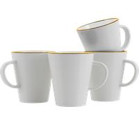 Juego de 4 tazas doradas 350 ml linea line gimex