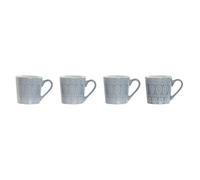 Juego de 4 Tazas Mug Home ESPRIT Azul Gres 340 ml 13 x 9,5 x 9,2 cm Mandala - Marca: Home ESPRIT - EAN: 8424002151942