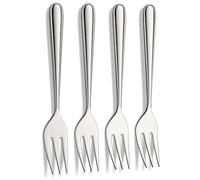 Juego de 4 tenedores de postre para ensalada, tenedor de acero inoxidable 18/10, tenedor de repostería, tenedor de frutas, 6 pulgadas, resistente y apto para lavavajillas