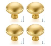 Juego de 4 tiradores de bronce para cajones de 28 mm de altura, acabado mate, simple y moderno, herrajes históricos de bronce