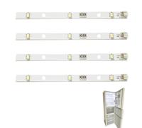 Juego de 4 tiras de luz LED compatibles con RONGSHENG/HISENSE para refrigeradores modelos E349766, MDDZ-162A, 1629348 y 1529227, 12V 2W, compatible Kenwood KIFF5017/KIFF5020/KIFF7017/KIFF7020