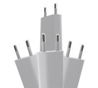Juego de 4 tomas USB de corriente 5 W - Cargador de pared universal 1 A con 1 puerto USB-A - Compatible con iOS, Android y otros dispositivos USB