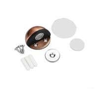 Juego de 4 topes magnéticos fuertes para puerta hechos de acero inoxidable con opciones de montaje dobles para proteger las paredes y mantener las puertas abiertas en hogares, oficinas, cocinas, color