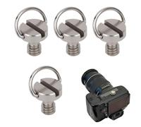 Juego de 4 tornillos de aluminio de liberación rápida para cámara, trípode, accesorios de fotos de 10 mm, efecto metal, inoxidable, fácil montaje gracias a la rosca de precisión