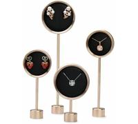 Juego de 4 Torres de exhibición de Joyas de Metal, Soporte para aretes y Collares para fotografía de Boutique - Soporte para Estante de joyería