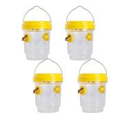 Juego De 4 Trampas Reutilizables for Avispas | Atrapaavispas Asiáticas Extraíble | Trampa for Insectos for Jardín Exterior(Orange)