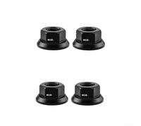 Juego de 4 tuercas de cubo M10 de aleación de aluminio 7075 para uso en bicicletas plegables y bicicletas de engranaje fijo que requieren peso ligero y cierres (4 unidades, negro)
