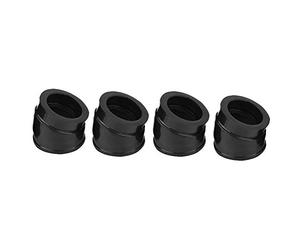 Juego de 4 Uniones de Bota de Admisión para Carburador de Motocicleta, Plástico Duradero, Negro, Tamaño 5x5.5x3.5 cm - Sellado Óptimo, Resistente al Aceite, Compatible con Modelo