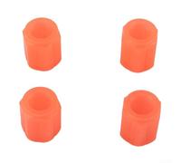 Juego de 4 válvulas de neumático emisoras de luz para protección contra el polvo en vehículos (rojo)