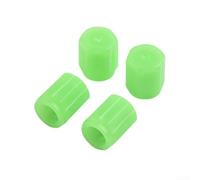 Juego de 4 válvulas de neumático emisoras de luz para protección contra el polvo en vehículos (verde)
