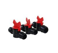 Juego de 4 válvulas rosca macho 1/2" y 3/4" for control flujo agua, sistemas riego, tanques, acuarios accesorios tubería for baño(1I2 to 3I4)