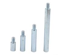 Juego de 4 varillas de extensión de amoladora angular M10, 4 piezas 45# ejes de pulido de acero de 40 mm, 60 mm, 80 mm, 140 mm, varillas de conexión roscadas para tareas versátiles de molienda y