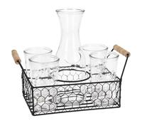 Juego de 4 vasos de 450ml + Jarra de 1L en vidrio