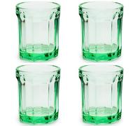 Juego de 4 vasos para bebidas Serax | Cristalería Fish & Fish de Paola Navone | Vasos de Agua 22 cl Verde Claro | Artículos básicos para el hogar, juego de cocina