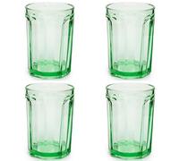 Juego de 4 vasos para bebidas Serax | Cristalería Fish & Fish de Paola Navone | Vasos de Agua 40 cl Verde Claro | Artículos básicos para el hogar, juego de cocina