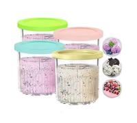 Juego de 4 vasos para helados Ninja Creami Deluxe, 24 oz con tapa, sin BPA, reutilizables, aptos para lavavajillas, helados, juego de accesorios para máquina de helados, apto para congelador