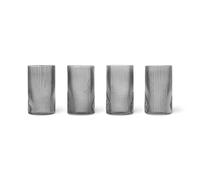 Juego de 4 Vasos Ripple Ahumados