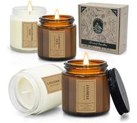 Juego de 4 Velas Perfumadas de Cristal para Mujer, Aroma de Cera de Soja Natural, para CumpleañOs, Navidad, DíA de la Madre, CumpleañOs