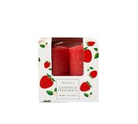 Juego de 4 velas perfumadas Pocket Season diámetro 3 cm altura 5,5 cm - Primavera/Verano - Fresa - Cereria Di Giorgio
