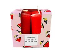Juego de 4 velas perfumadas Pocket Season diámetro 3 cm altura 5,5 cm - Primavera/Verano - Sandía - Cereria Di Giorgio