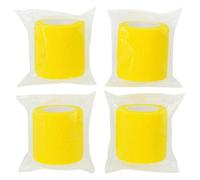 Juego de 4 vendas autoadhesivas - 5 cm x 4,5 m - Vendaje elástico transpirable y resistente a desgarros - Ideal para deportes, tatuajes, mascotas y primeros auxilios - 12 colores disponibles (amarillo