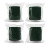 Juego de 4 vendas autoadhesivas - 5 cm x 4,5 m - Vendaje elástico transpirable y resistente a desgarros - Ideal para deportes, tatuajes, mascotas y primeros auxilios - 12 colores disponibles (verde
