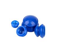 Juego de 4 ventosas de silicona al vacío para masaje corporal y cuidado de la salud (azul).