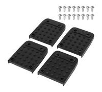 Juego de 4 zancos de goma antideslizante para un mejor agarre en interiores y exteriores, incluye tornillos, almohadilla decorativa para interiores