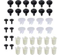 Juego de 40 arandelas y tornillos de repuesto para guardabarros delantero de coche, plástico y metal, compatibles con Ford MK6 2002-2008 Fiesta ST150 Zetec S