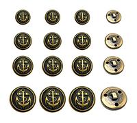 Juego de 40 botones de metal para blazer de cobre, estilo vintage, botones de abrigo (bronce)