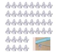 Juego de 40 clavos de soporte para estanterías, de plástico transparente, 5 mm de apertura, aptos para armarios, vitrinas, cualquier divisor