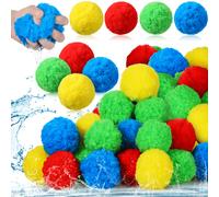 Juego de 40 globos de agua de esponja, de agua para chapotear, muy adecuada para batallas de agua y actividades de playa al , opción para fiestas y reuniones familiares