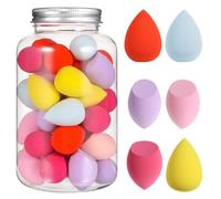 Juego de 40 mini esponjas de maquillaje, suaves esponjas, multicolores, mezcladoras de belleza, mini correctoras, herramientas de maquillaje cosmético, base, crema y polvo