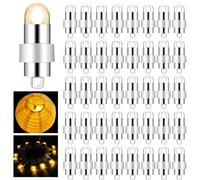 Juego de 40 mini globos LED impermeables para linternas de papel, para bodas y fiestas, color blanco cálido
