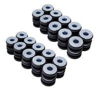 Juego de 40 ojales de goma M6 para motocicleta, piezas de carenado, arandela amortiguadora, cojín de alivio de presión, universal para la mayoría de motocicletas