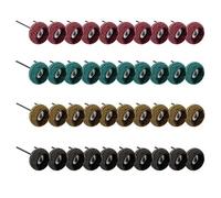 Juego de 40 ruedas abrasivas para pulir ruedas abrasivas para herramienta rotativa Dremel, ruedas de pulir para amoladora de banco de madera, grano 80/150/240/300/400