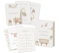 Juego de 40 tarjetas de hito inspiradoras para bebé, incluye caja de regalo, para niñas