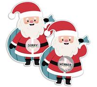 Juego de 40 tarjetas divertidas de Navidad con forma de Santa para niños, niñas, adultos, juegos para fiestas de Navidad, suministros de fiesta para Navidad