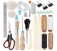 Juego de 41 herramientas de encuadernación de libros, 3 piezas, carpeta de hueso, herramienta plegable de papel, kit de herramientas de inicio de encuadernación de libros con cinta de encuadernación,