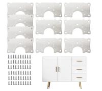 Juego de 410 piezas de refuerzo de bisagra - Juego de reparación de acero inoxidable para puertas de armario, tornillos y accesorios incluidos, duradero y estable, fácil de montar | Reparación de